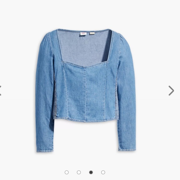 Levi’s Ophelia Denim Corset Blouse - Picture 3 of 9